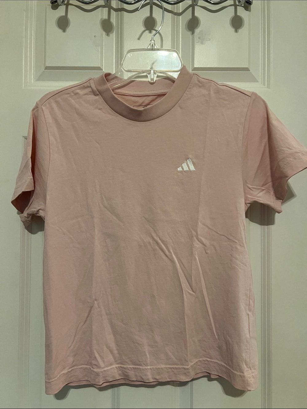 adidas Pink Short Sleeve Logo T-Shirt